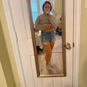 American Eagle Distressed Denim Cutoff shorts-high waisted